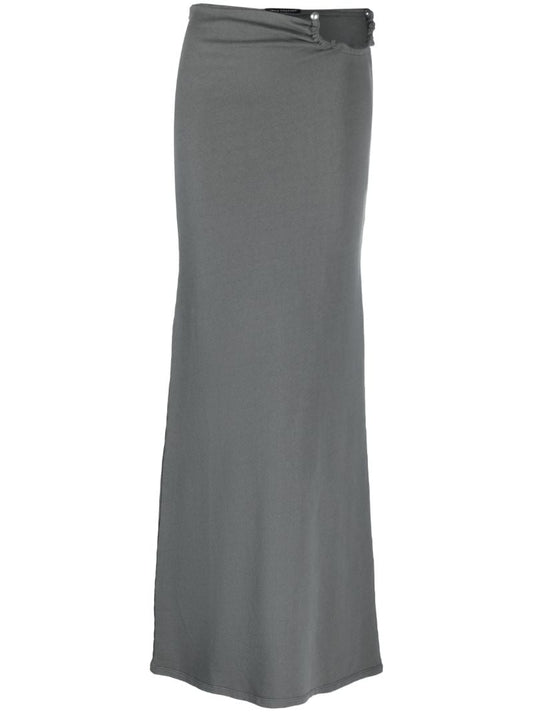 Grey Organic Cotton Maxi Skirt