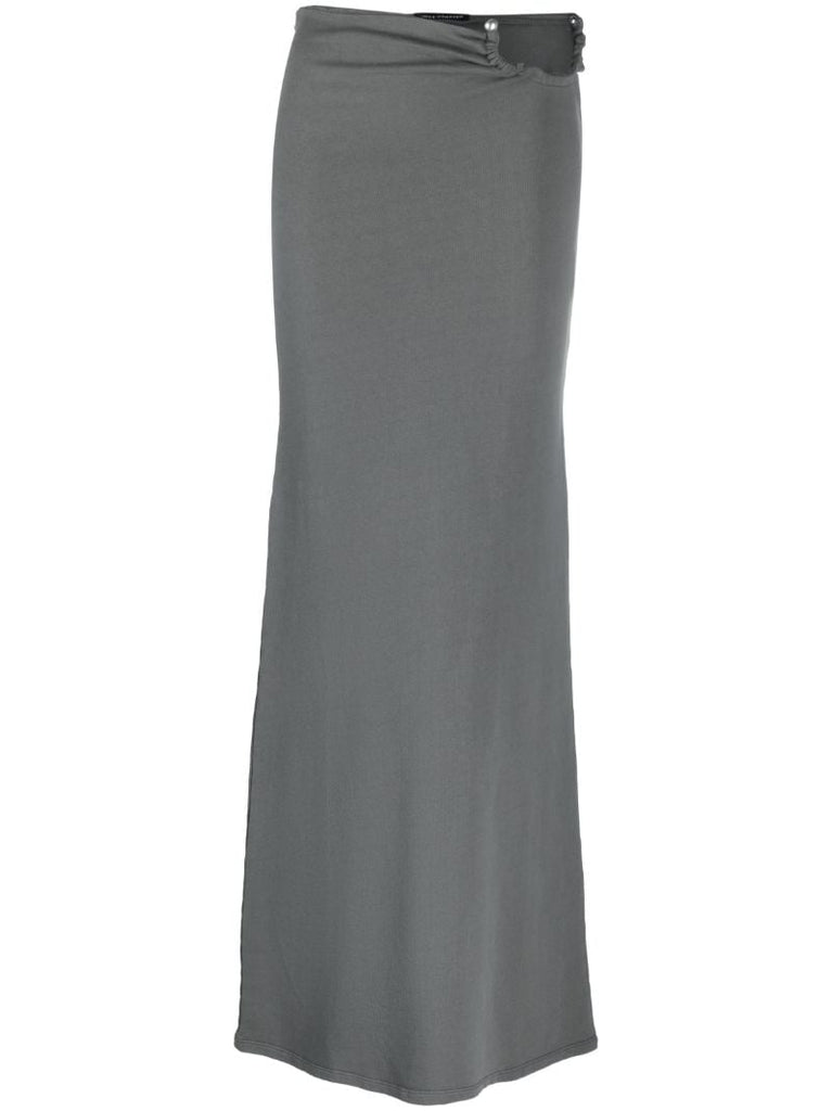 Grey Organic Cotton Maxi Skirt