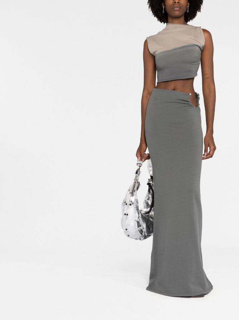 Grey Organic Cotton Maxi Skirt