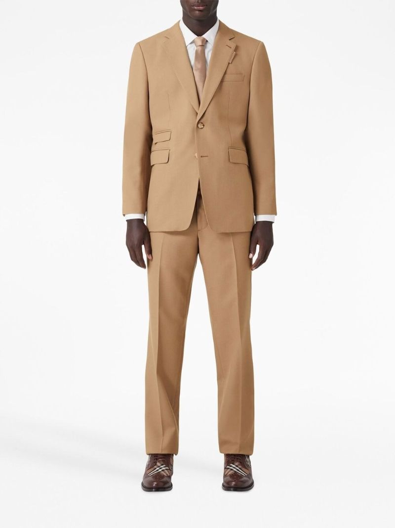 Brown Classic Fit Tailored Trousers
