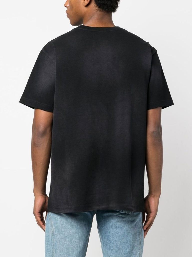 Black Logo Print Cotton T-shirt
