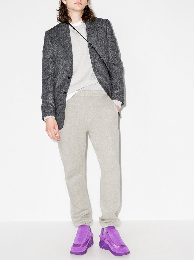 Grey Cotton Track Pants