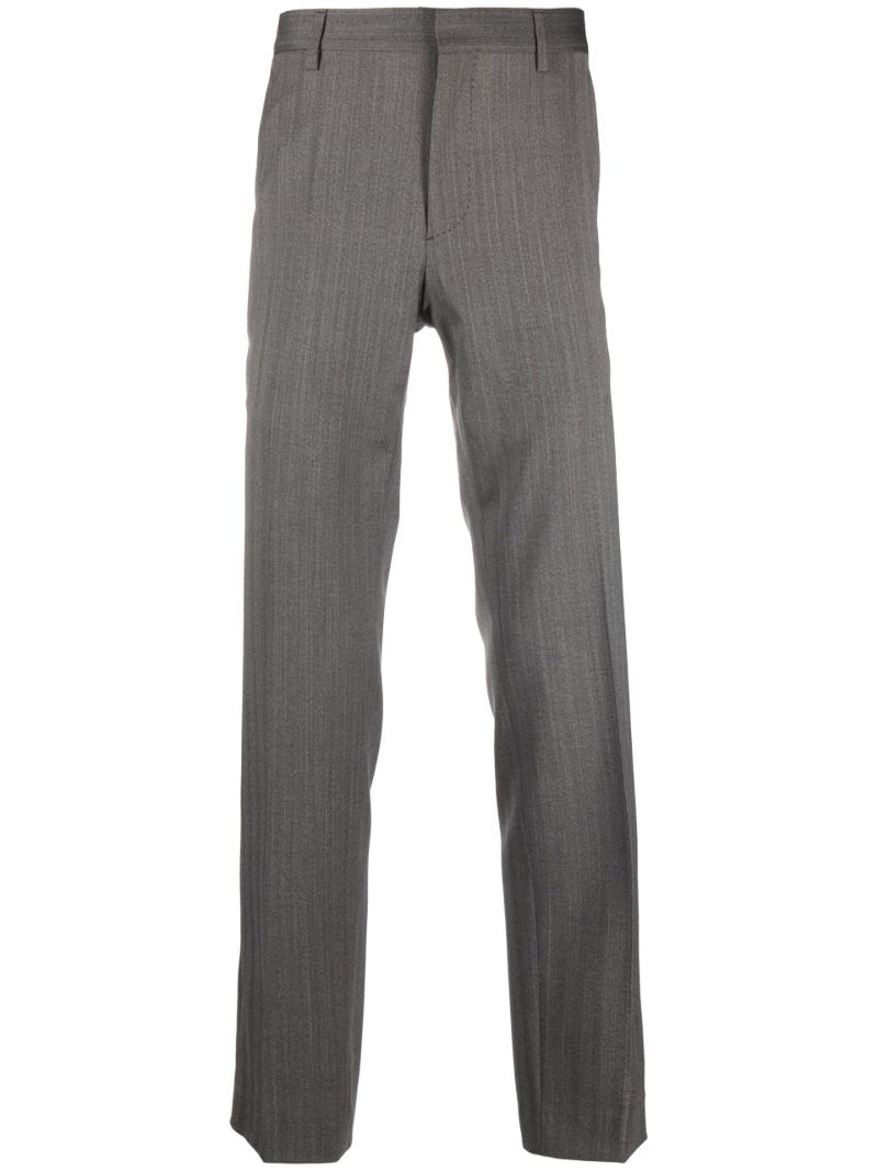 Grey Tailored Wool Trousers