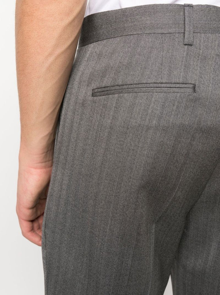 Grey Tailored Wool Trousers