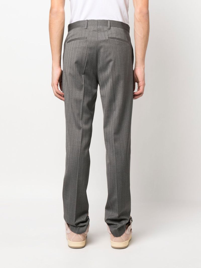 Grey Tailored Wool Trousers