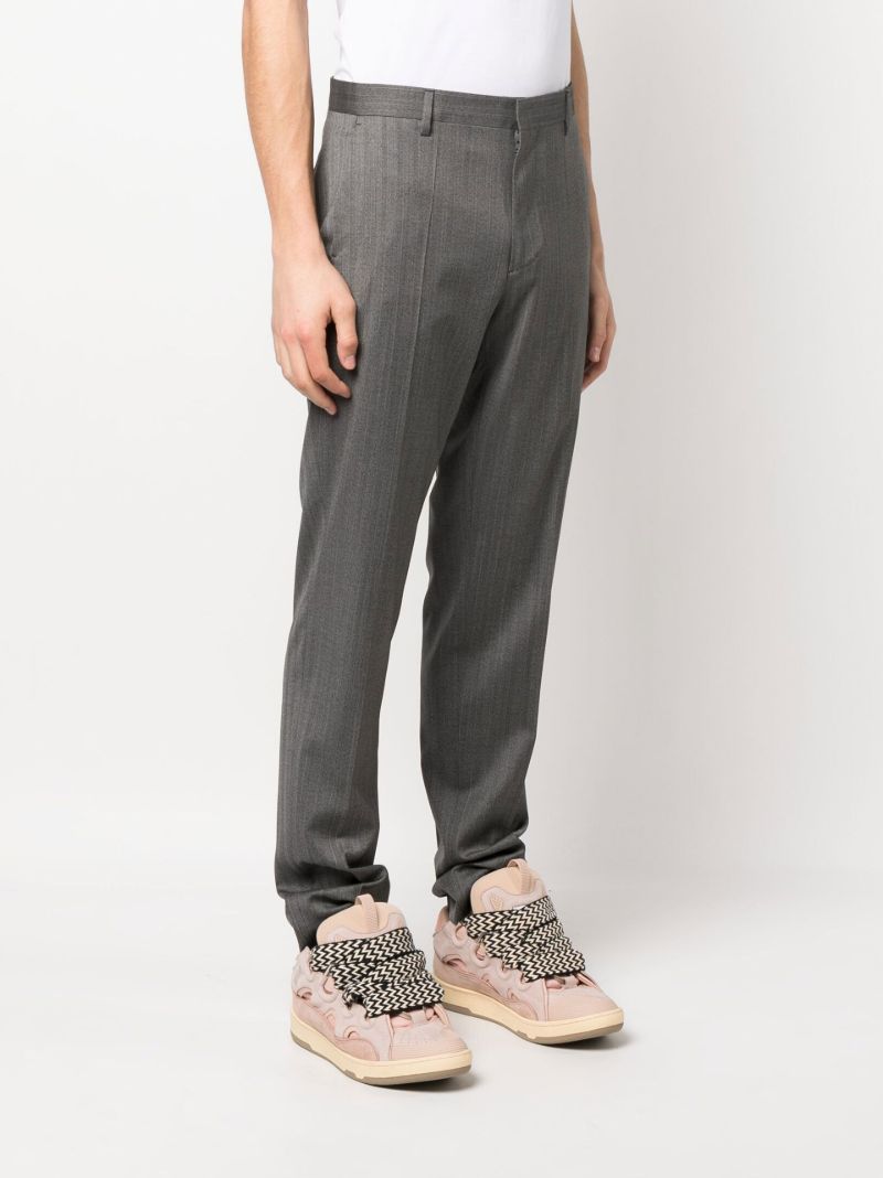 Grey Tailored Wool Trousers