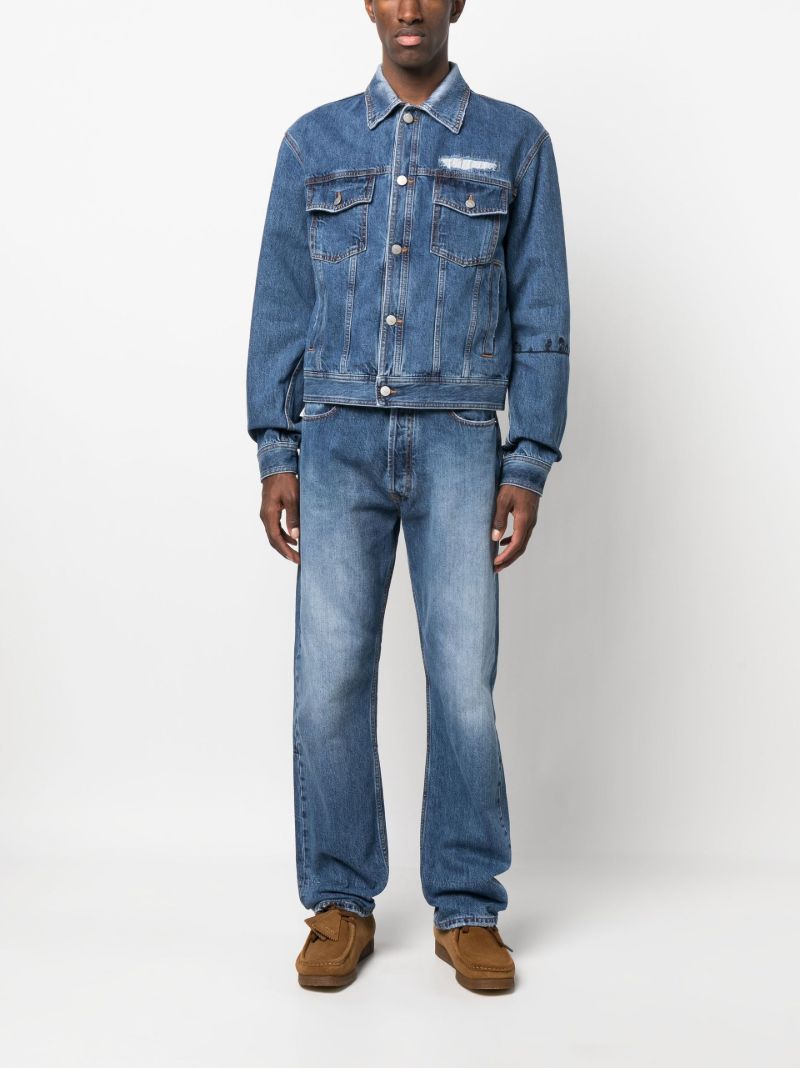 Blue Distressed Denim Jacket