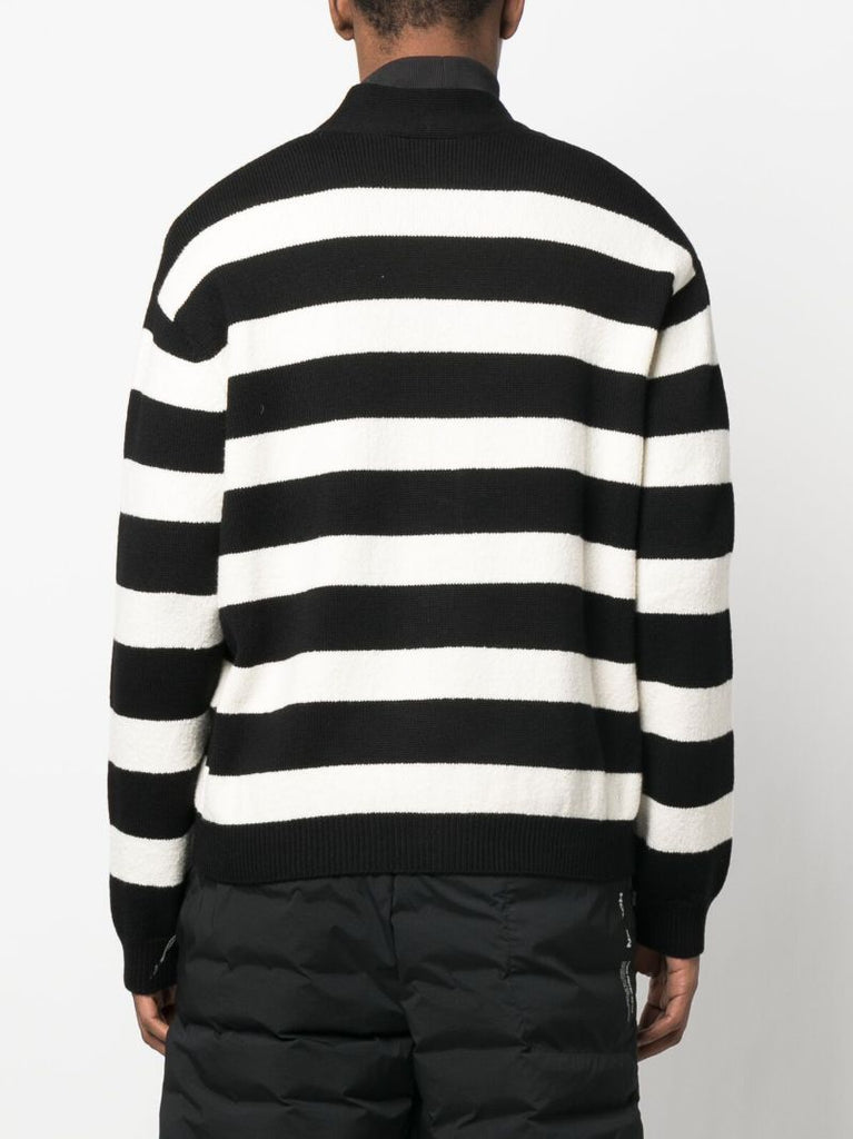 Black Striped Cardigan