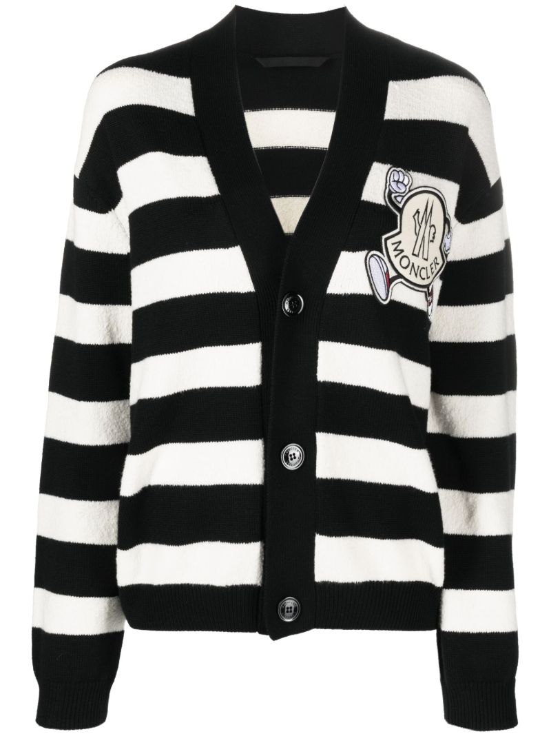 Black Striped Cardigan