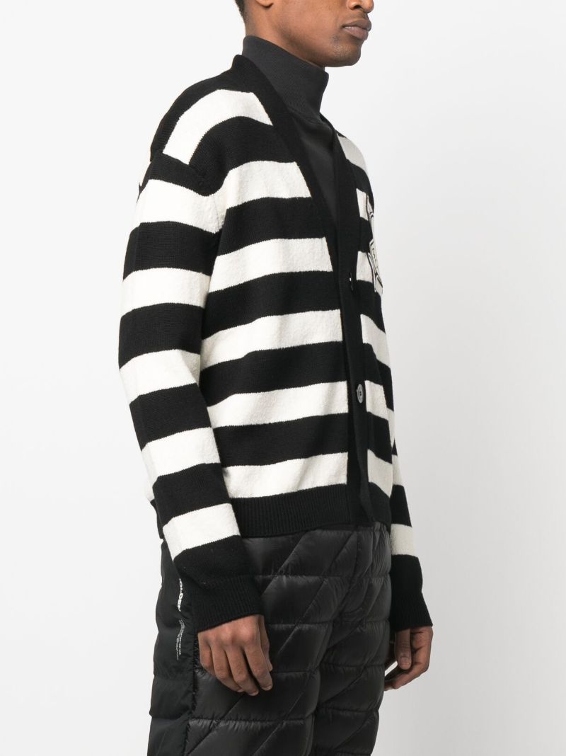 Black Striped Cardigan