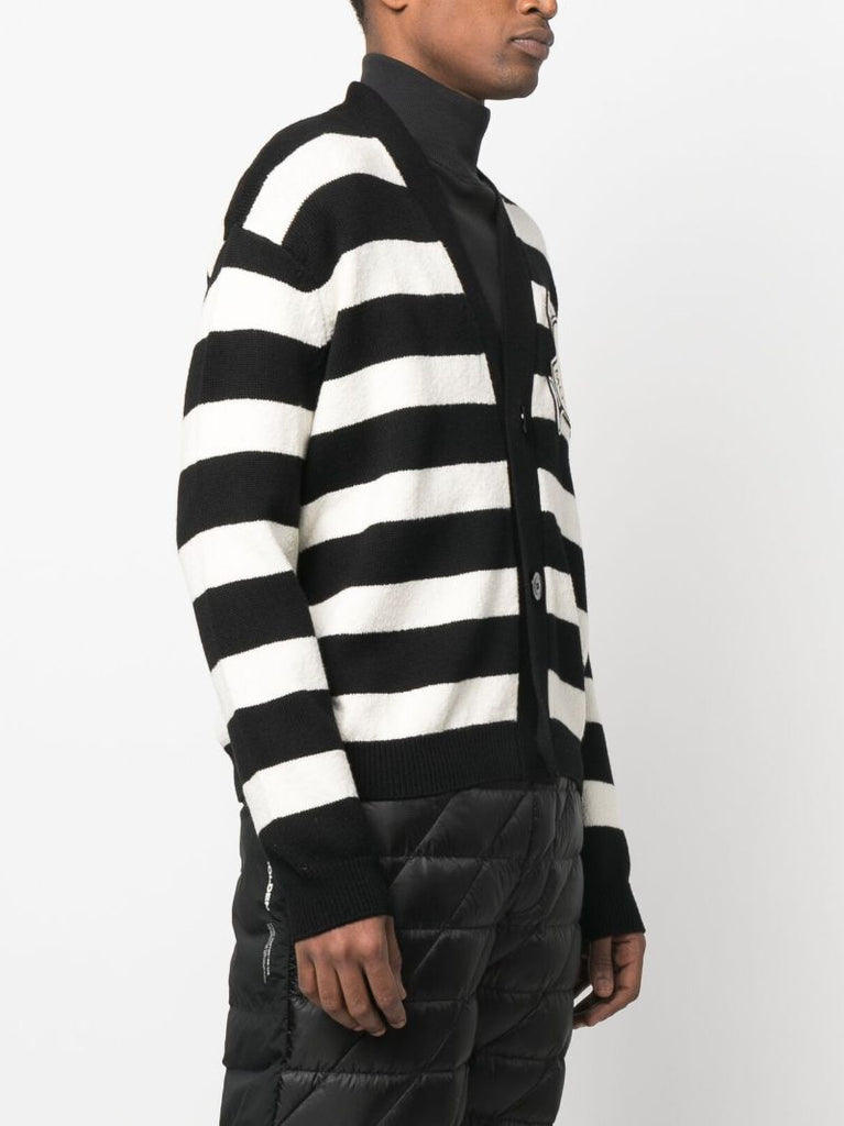 Black Striped Cardigan