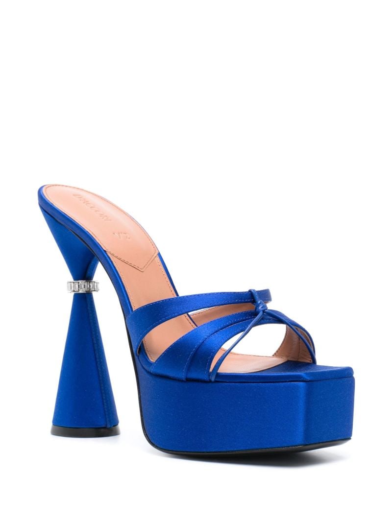 Blue Sienna 130 Platform Satin Mules