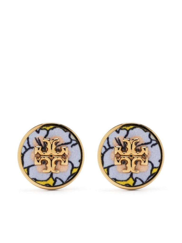Gold-tone Kira Enamel Stud Earrings