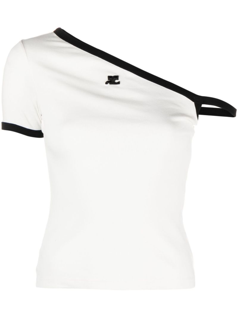 White Asymmetric Cotton T-shirt