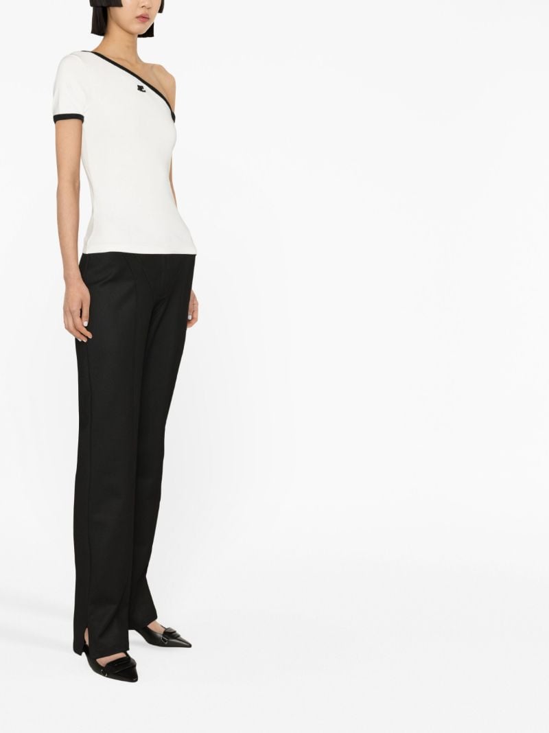 White Asymmetric Cotton T-shirt