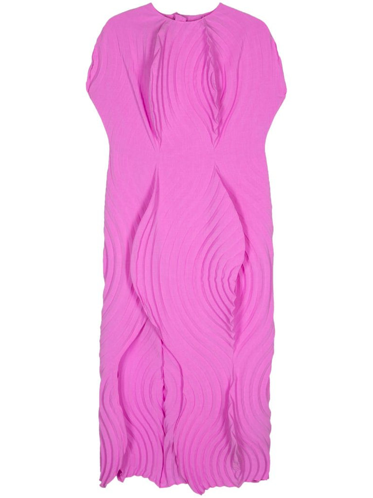 Resonant Pleats Midi Dress