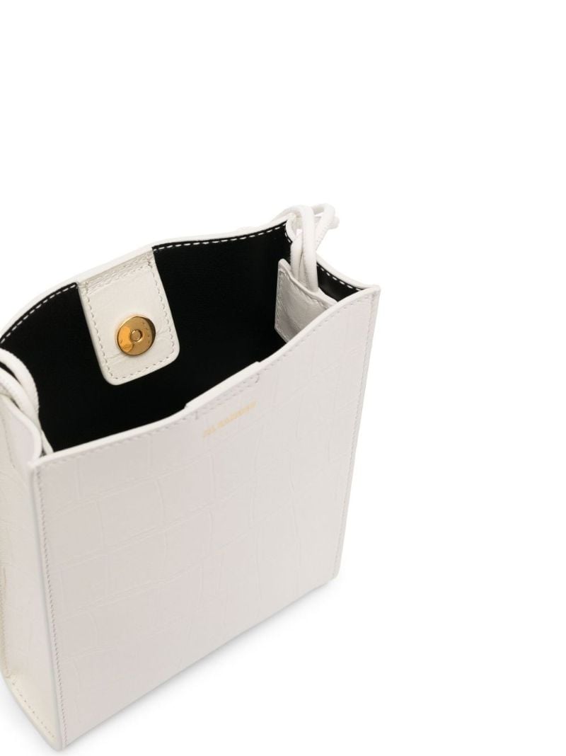 White Tangle Small Leather Cross Body Bag