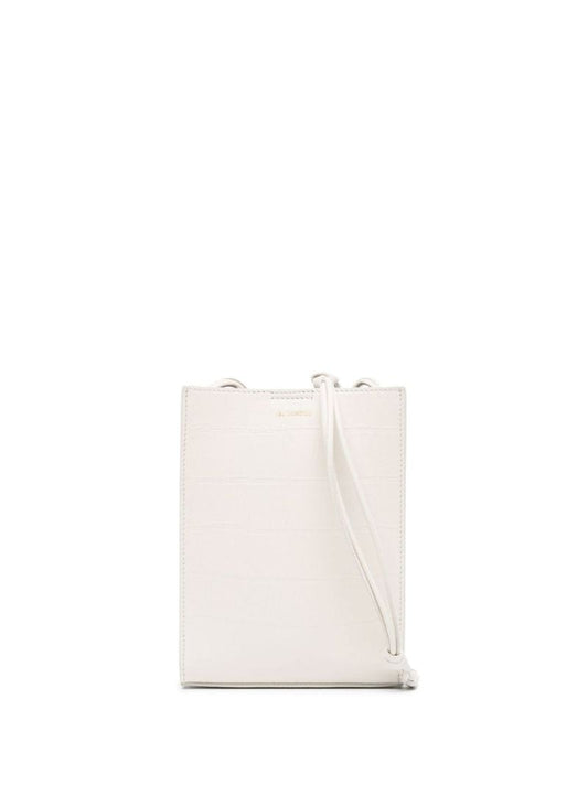 White Tangle Small Leather Cross Body Bag