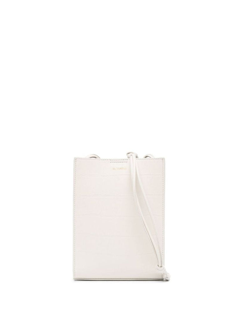 White Tangle Small Leather Cross Body Bag