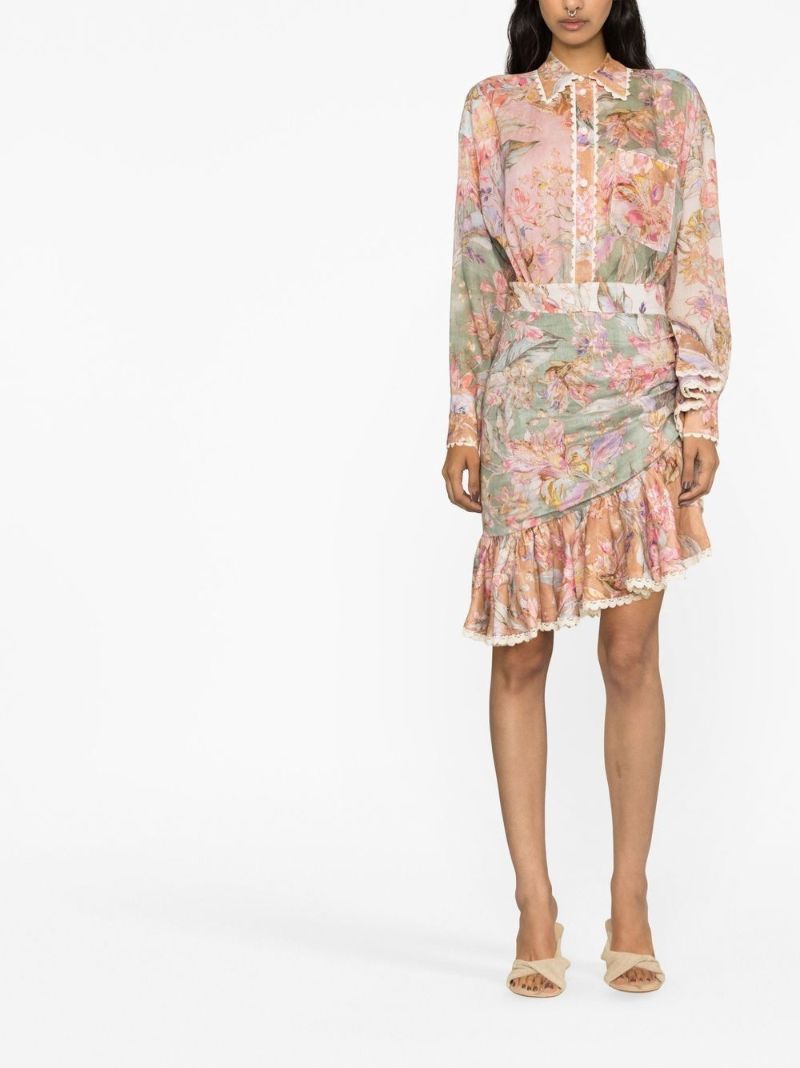 Pink Cira Floral Print Shirt