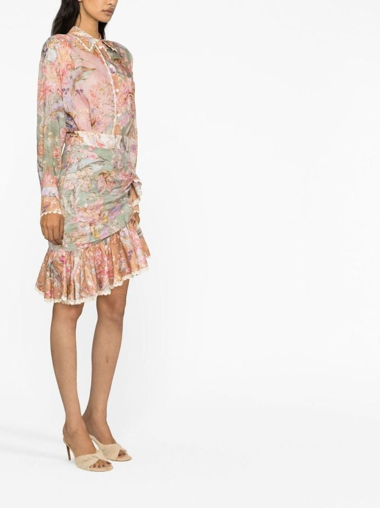 Pink Cira Floral Print Shirt