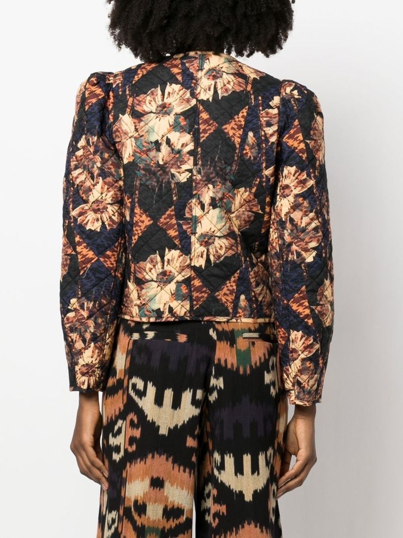 Black Clarisse Quilted Bomber Jacket