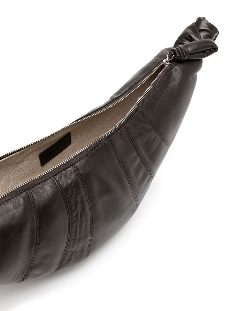 Brown Croissant Medium Leather Shoulder Bag