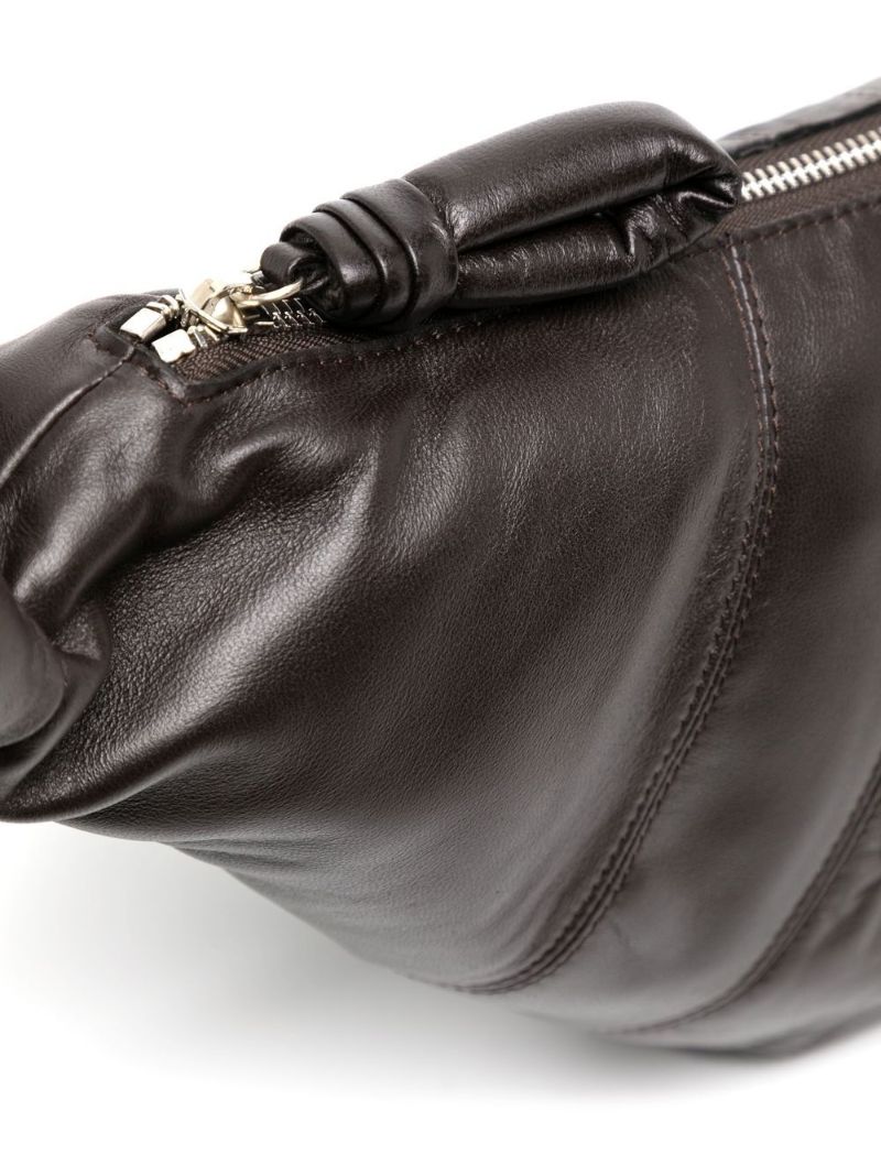 Brown Croissant Medium Leather Shoulder Bag