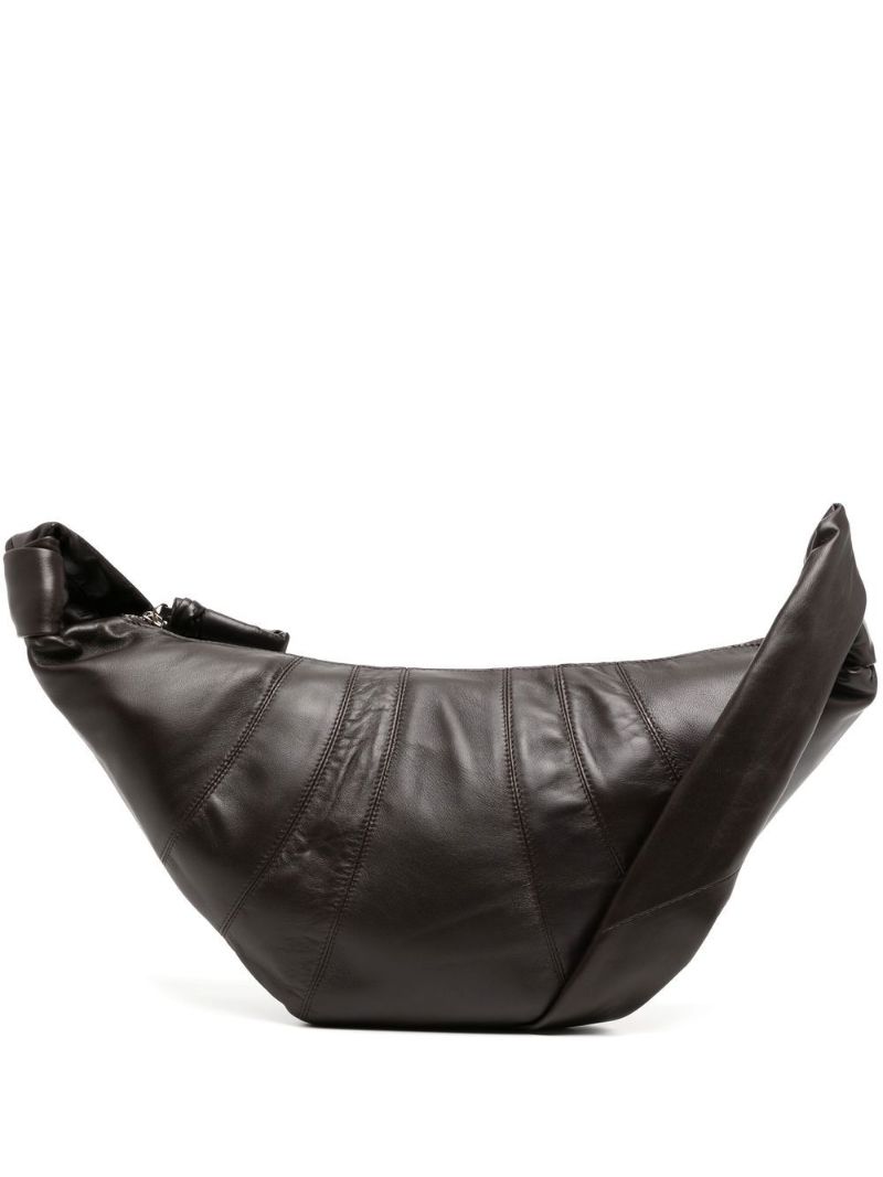 Brown Croissant Medium Leather Shoulder Bag