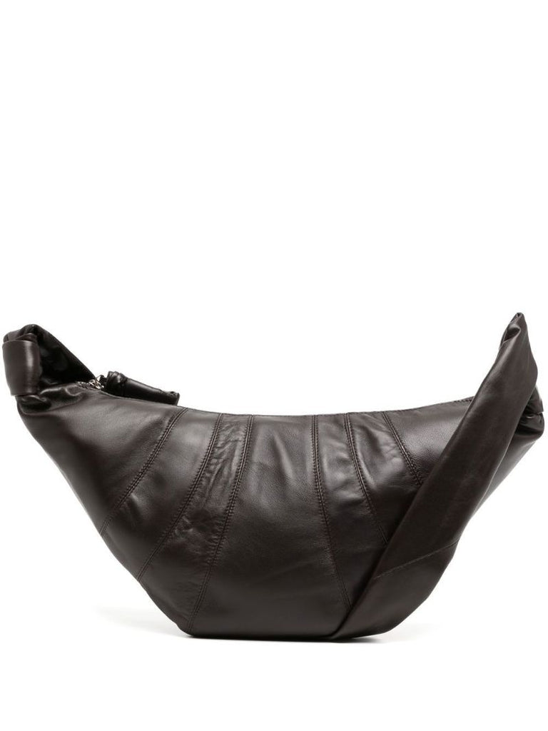 Brown Croissant Medium Leather Shoulder Bag