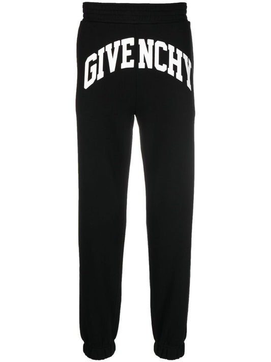 Black Logo Print Track Pants