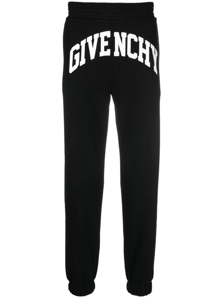 Black Logo Print Track Pants