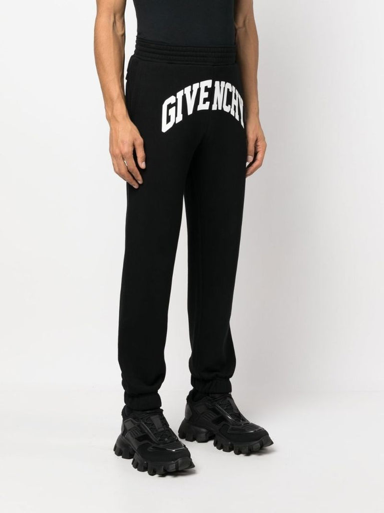 Black Logo Print Track Pants