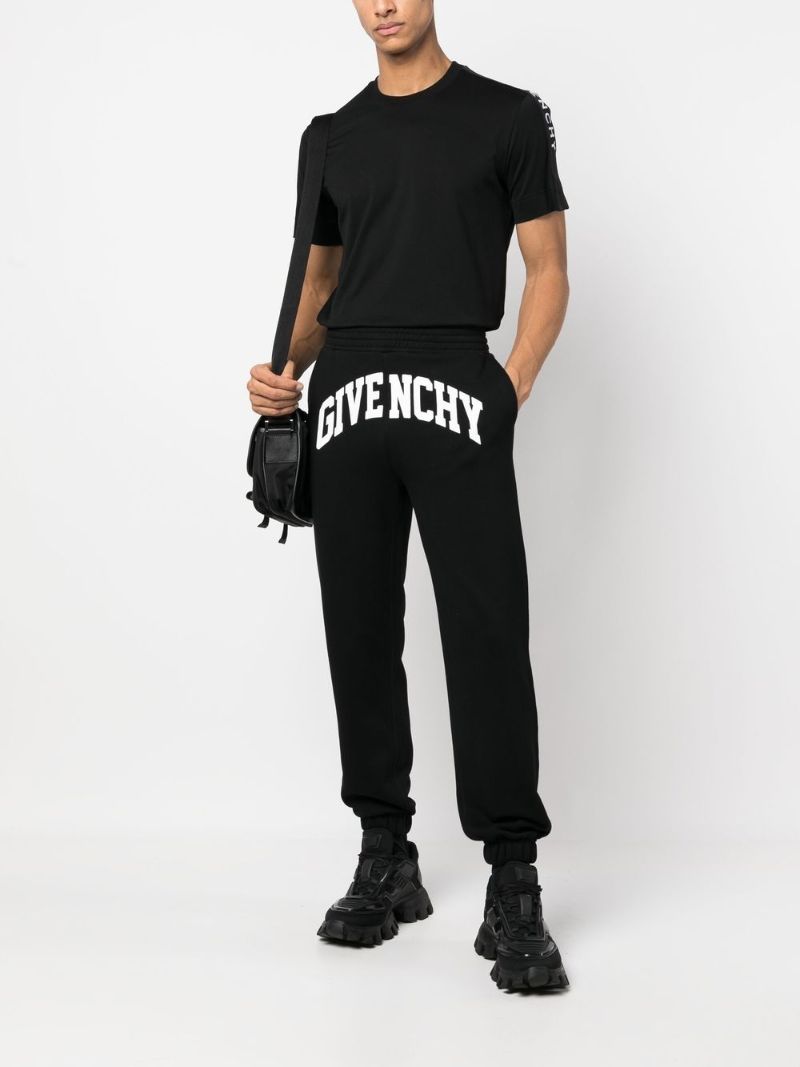Black Logo Print Track Pants