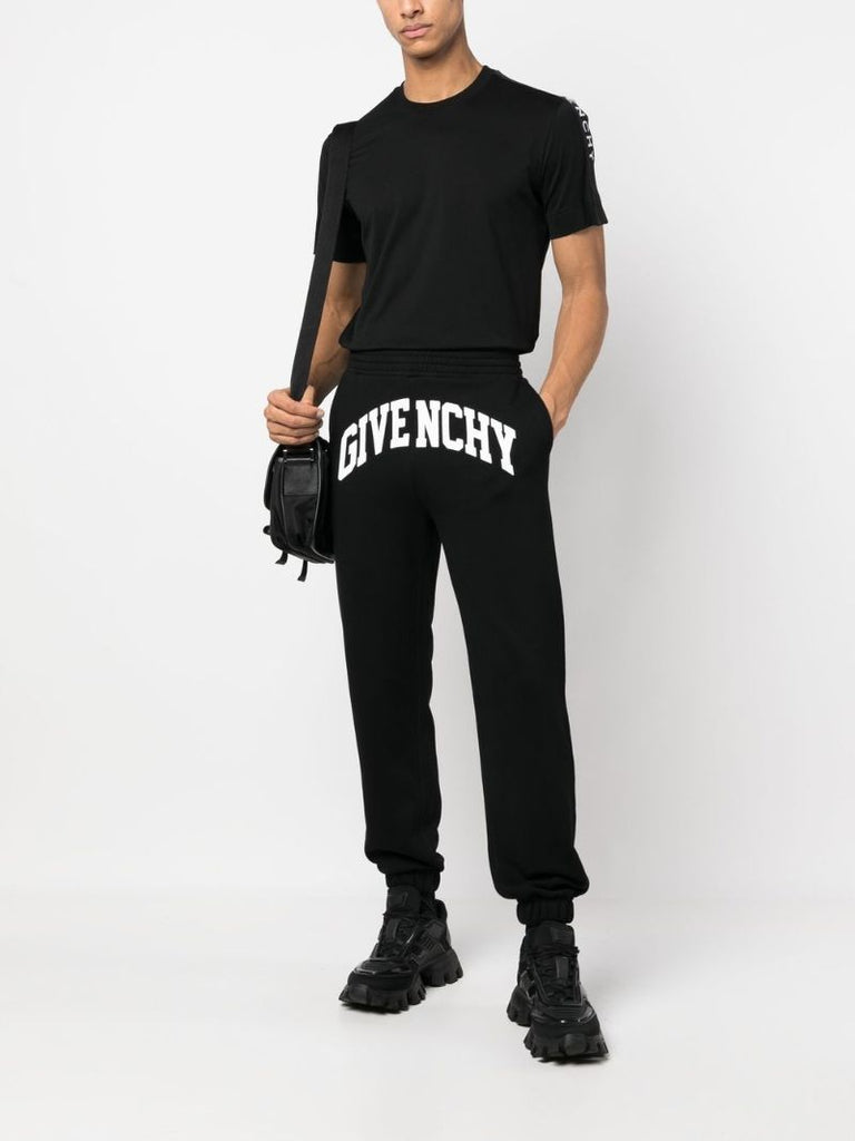 Black Logo Print Track Pants