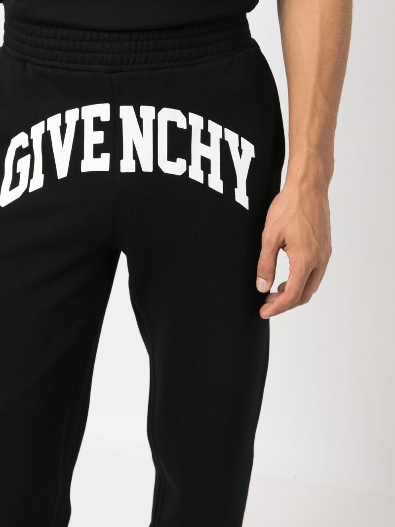 Black Logo Print Track Pants