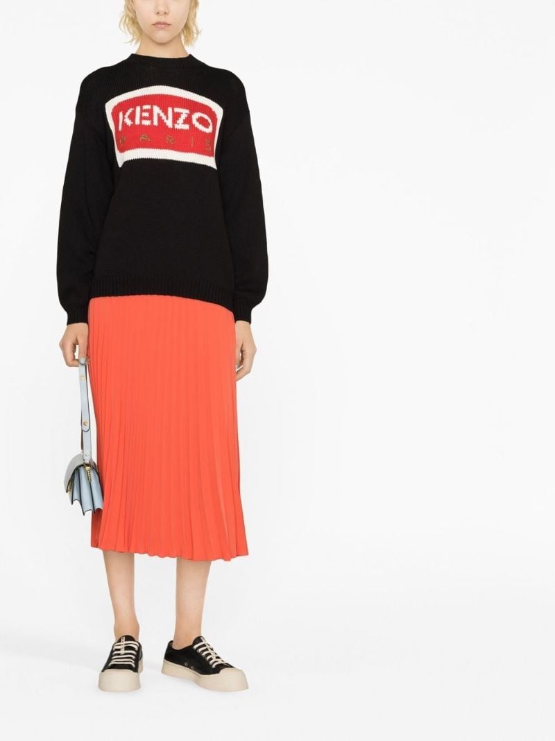Black Logo-intarsia Sweater