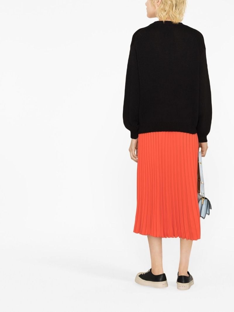 Black Logo-intarsia Sweater