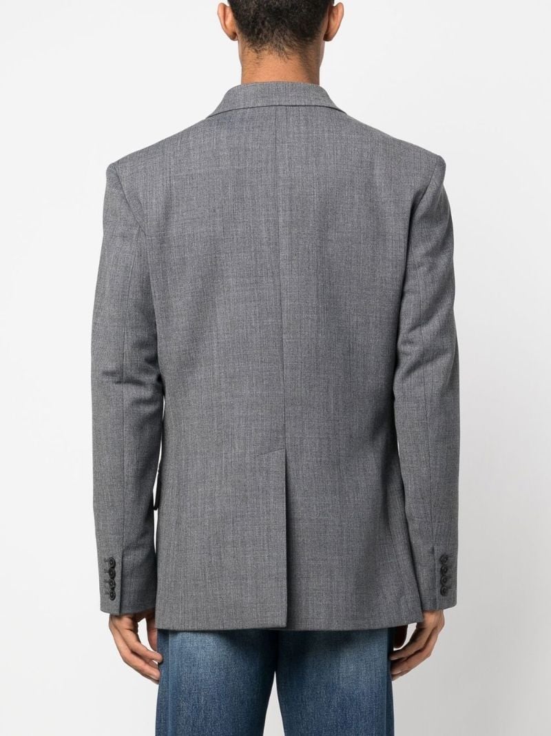 Grey Double-breasted Blazer