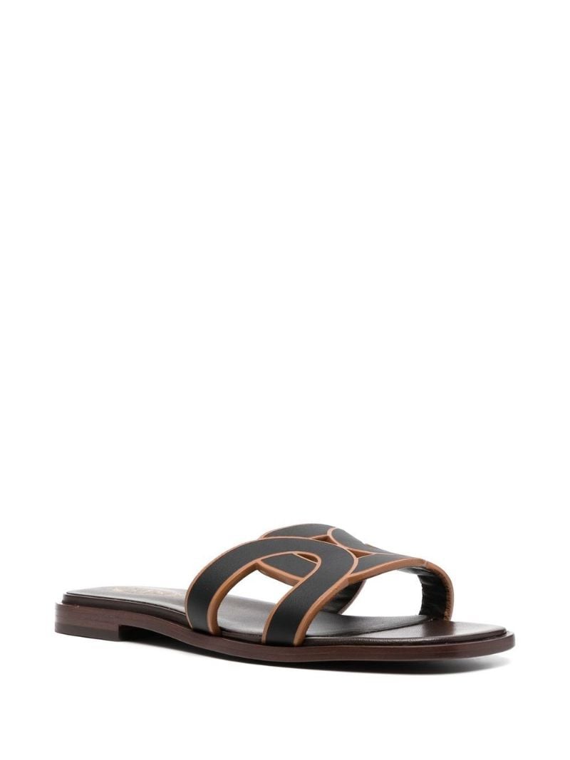 Black Suede Flat Sandals