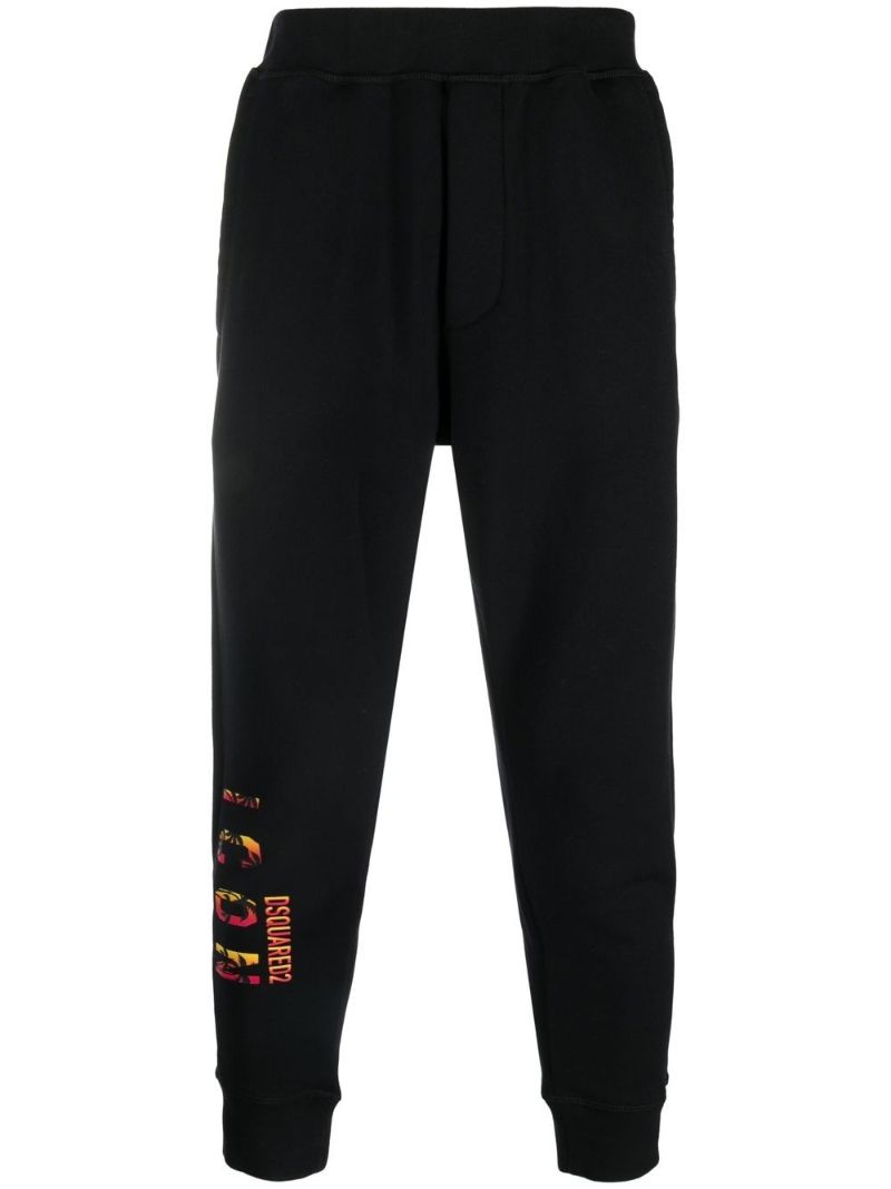 Black Icon Cotton Track Pants