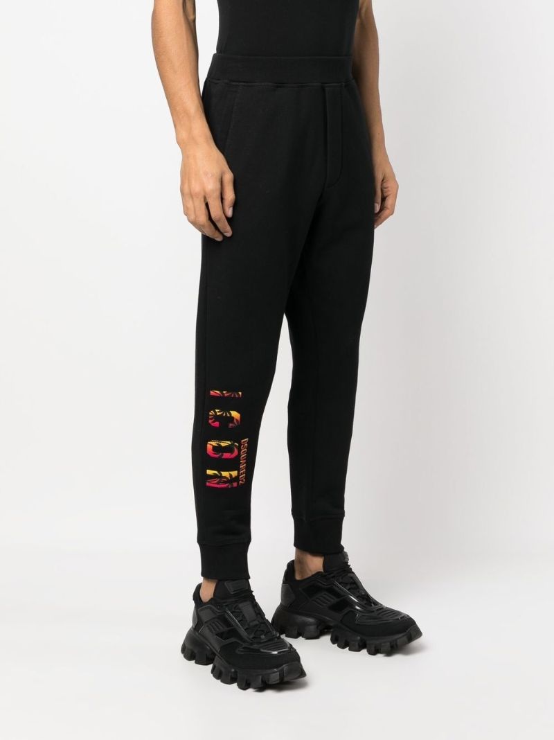 Black Icon Cotton Track Pants