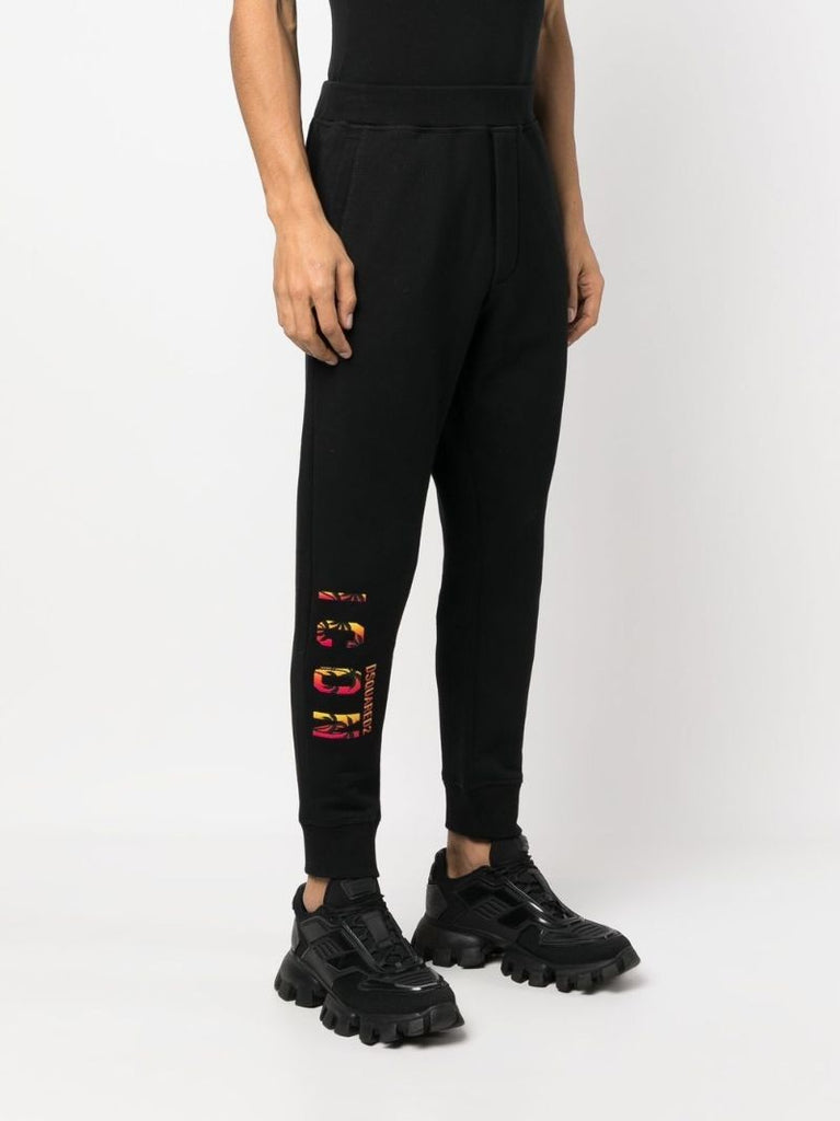 Black Icon Cotton Track Pants