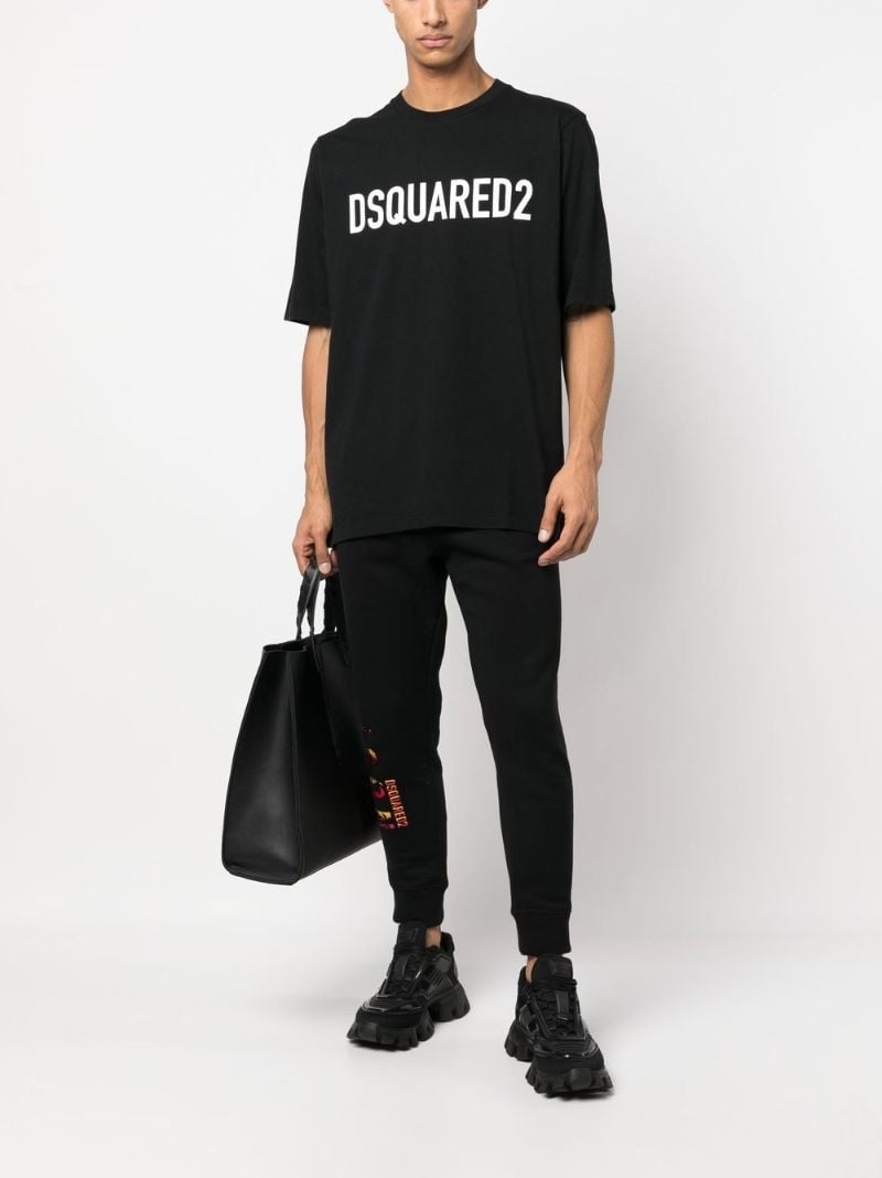 Black Icon Cotton Track Pants