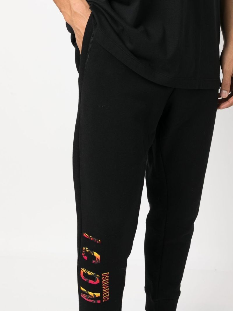 Black Icon Cotton Track Pants