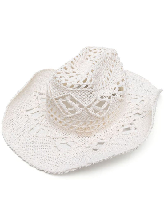 White Straw Cowboy Hat