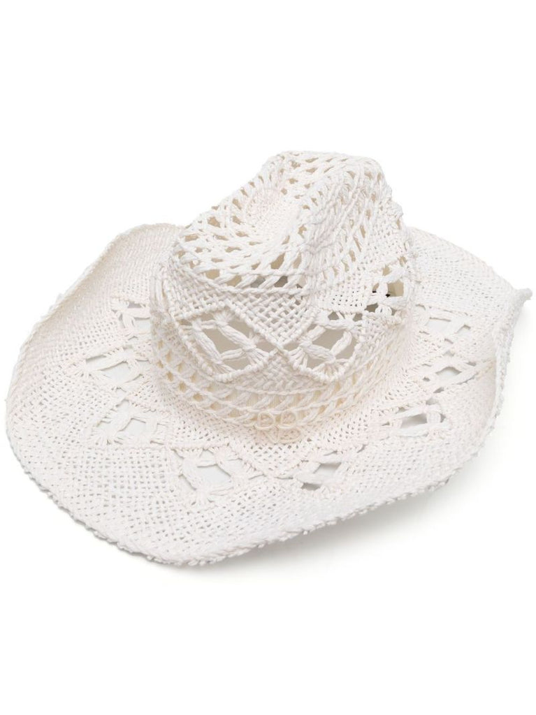 White Straw Cowboy Hat