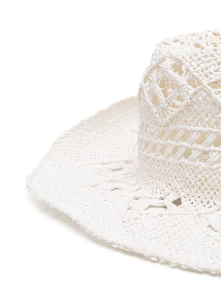 White Straw Cowboy Hat