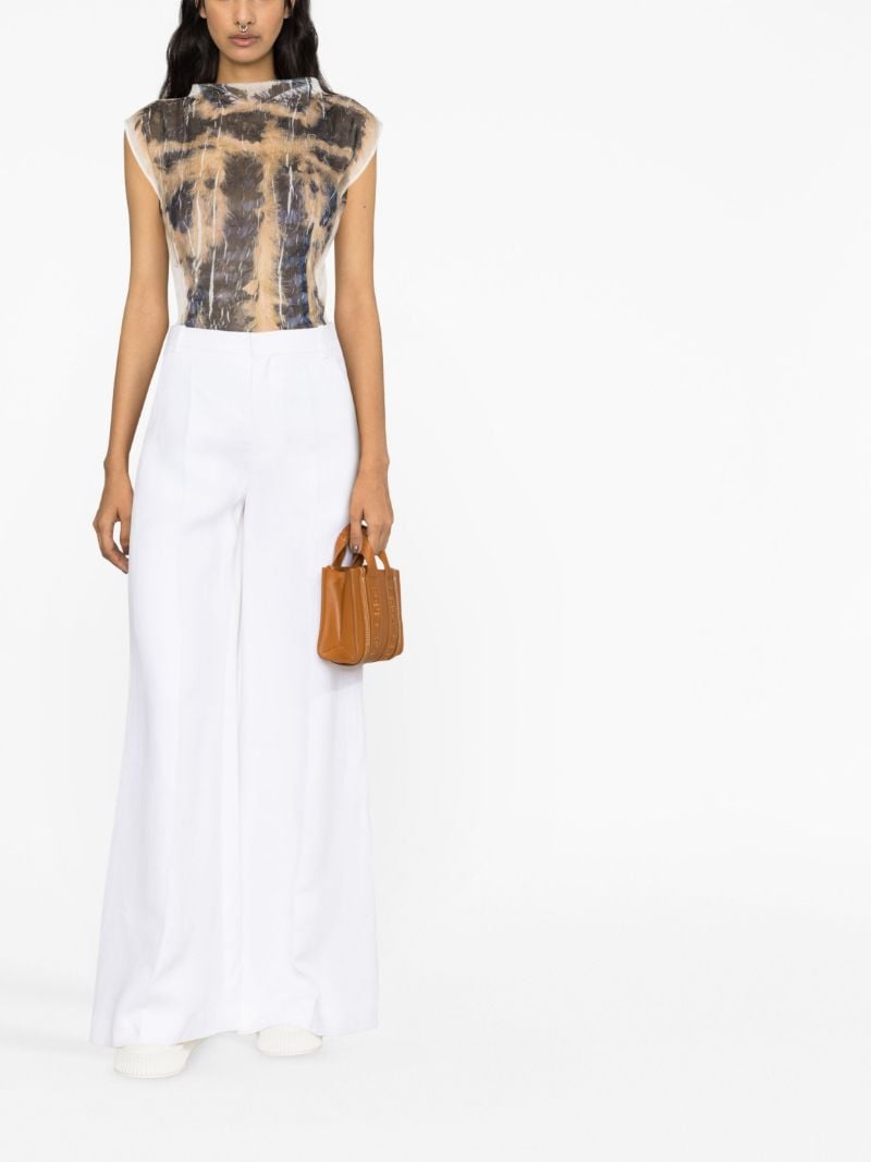 White Wide-leg Trousers