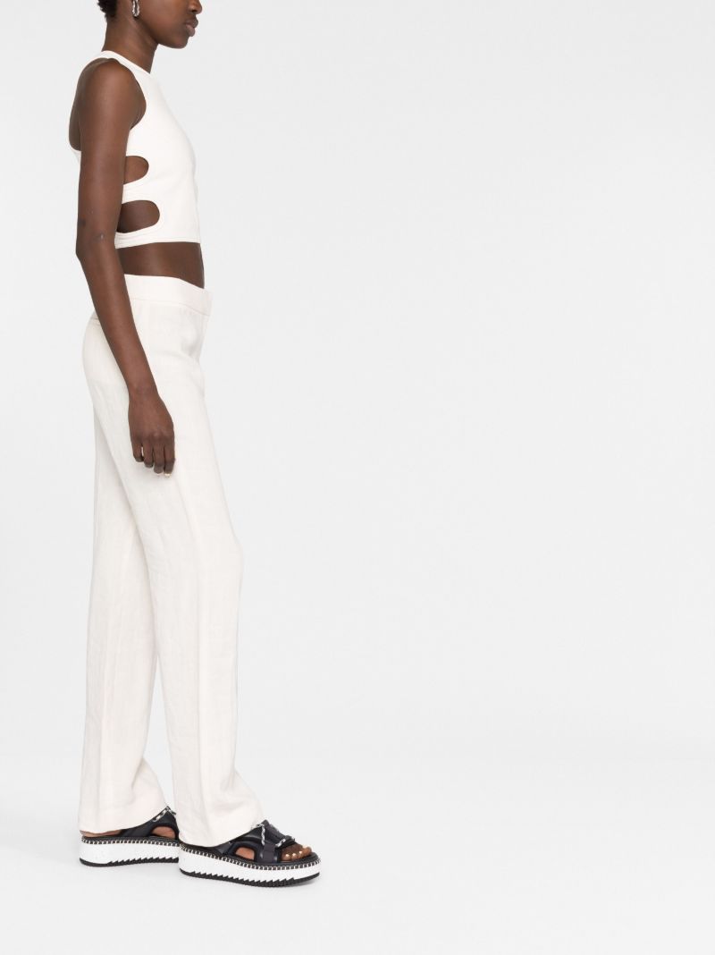 White Cut-out Cropped Top